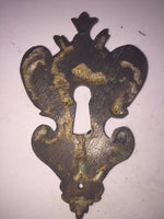 Antique Bronze Cabinet Key Plate Cover 2 " W X 3 1/4" L