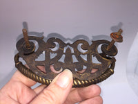 Antique Early Pair of French Bronze Drawer Cabinet Hardware Pulls Handle