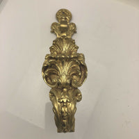 Antique French Ormolu Bronze Chateau Curtain Tie Back Hook Shells