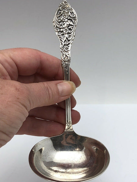 Reed & Barton Florentine Lace Sterling Ladle 2 3/4” Bowl 6 1/4” Long Sauce Spoon