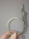 Set Of 7 French Antique Curtain Rings Hooks Florals Roses