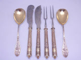 Antique French 800 Silver Hors d'oeuvres Flatware Silverware Suite