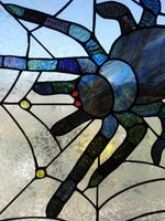 Stained Glass Spider Web Design Panel