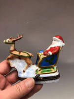 Santa Claus and Reindeer Limoge Box