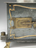 Antique German Toy Tin and Brass Stove