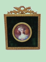 Antique Ivory Portrait Miniature Marie Antoinette